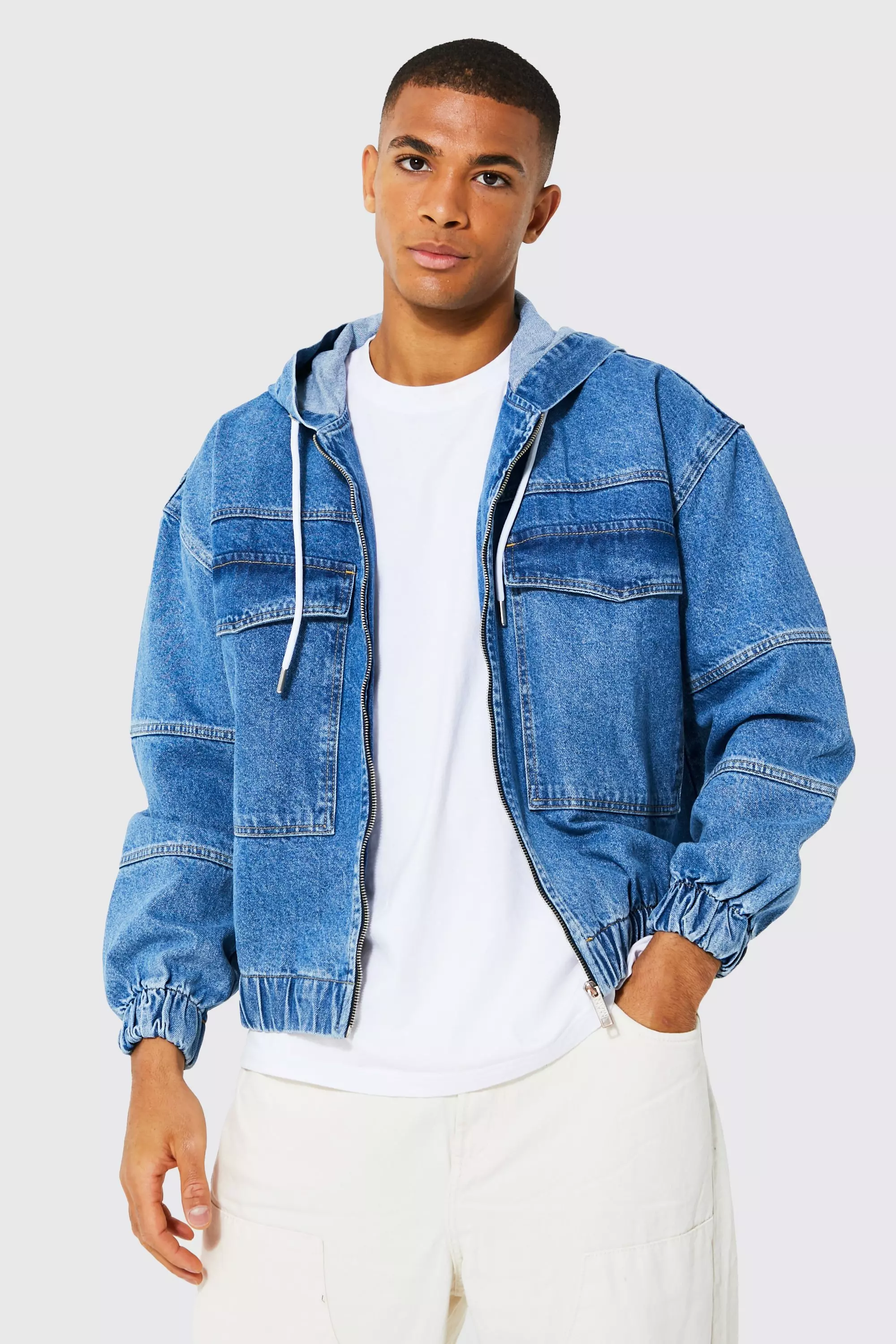 Jean sale utility jacket